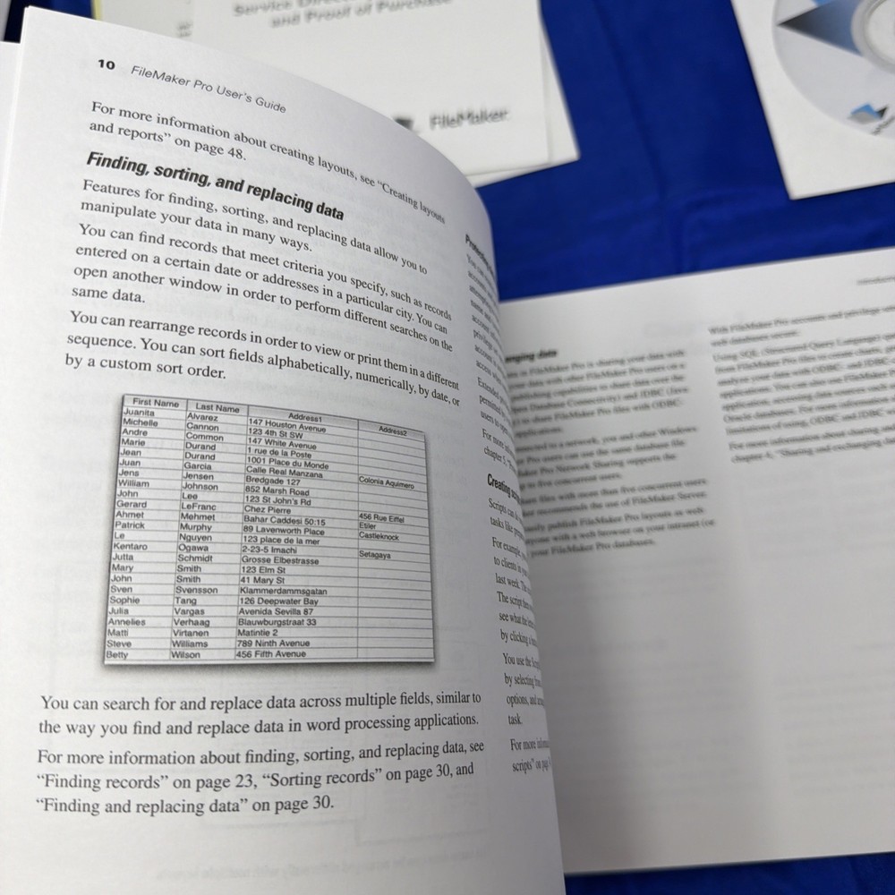 FileMaker Pro 7 Software for Mac CD-ROM Complete with Box & Manuals