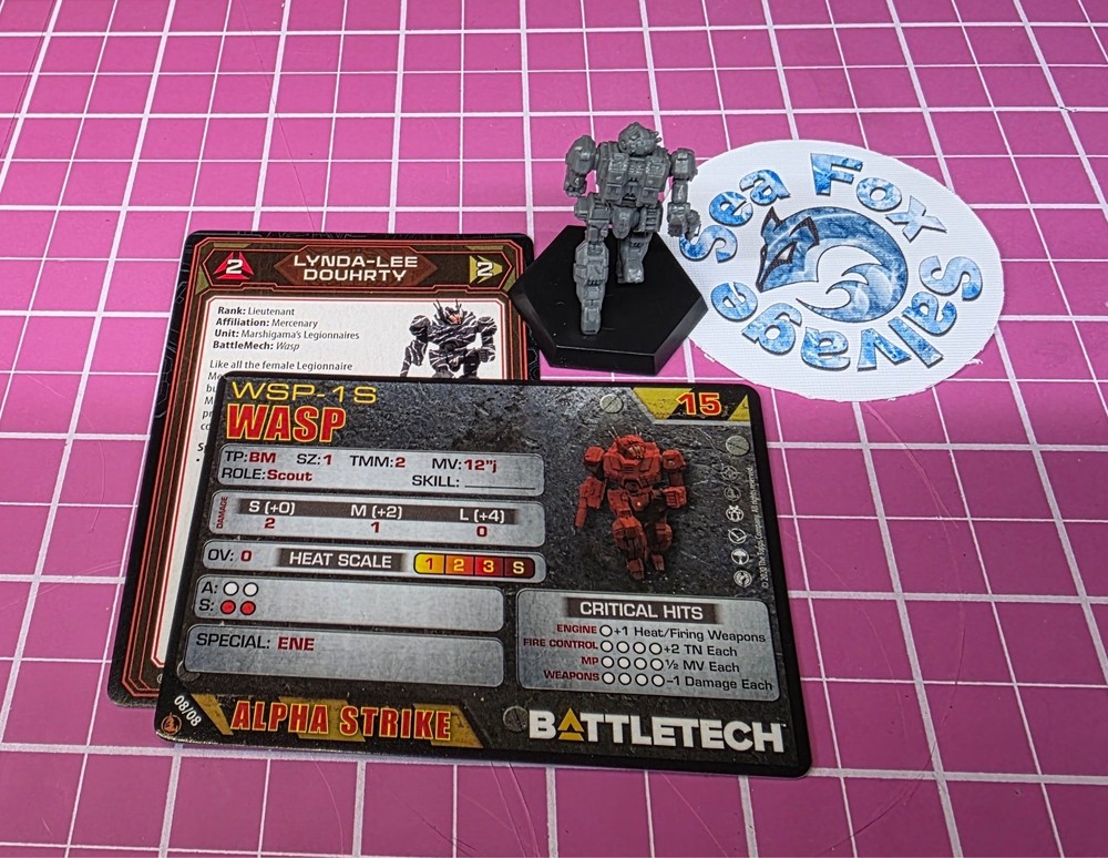 BattleTech Wasp Mech -- Inner Sphere Battle Lance + Cards