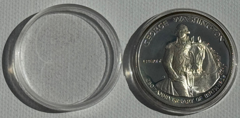 1982-S Washington 50C Proof Commemorative Silver Half Dollar w/ Box