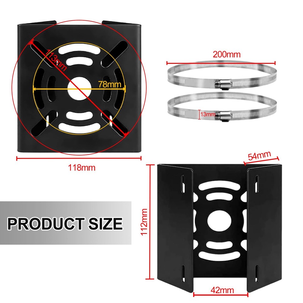 Universal Vertical Pole Mount Adapter Bracket for CCTV Security Camera PTZ Dome