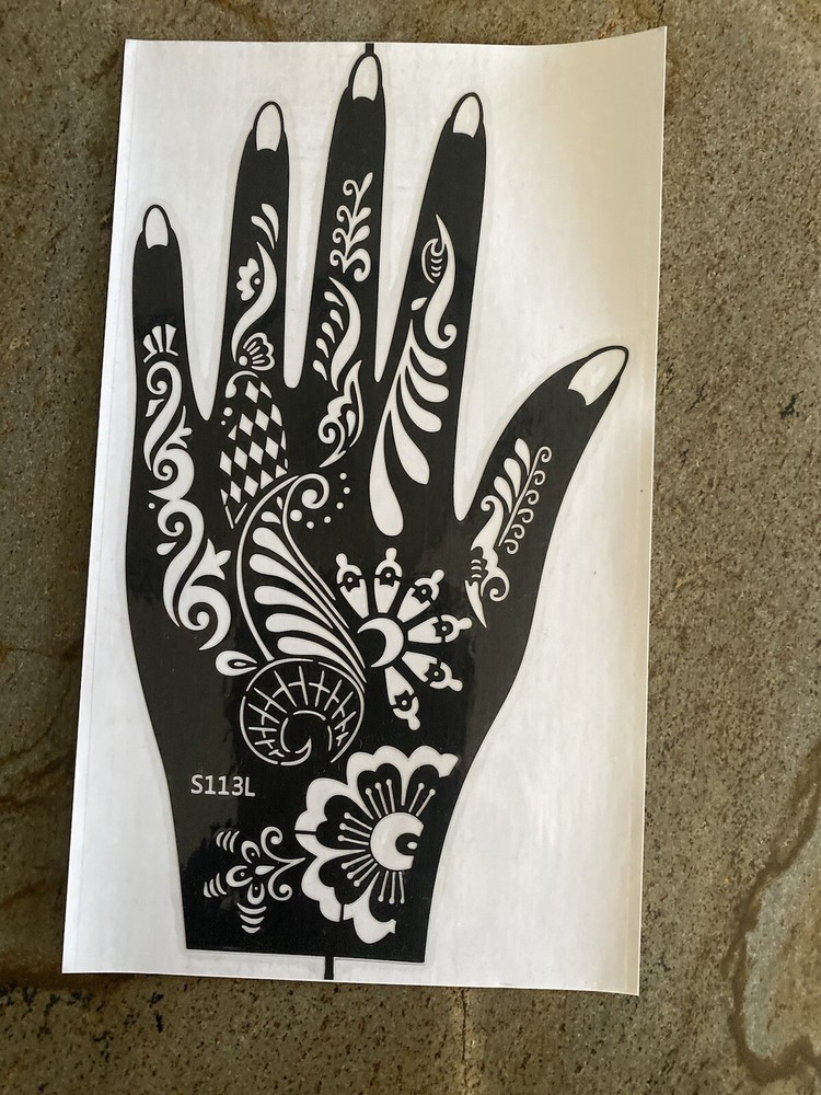 Full Hand Henna Stencil #S113L