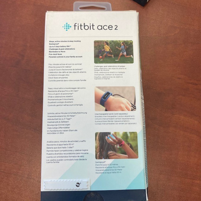 Fitbit Ace 2 Activity Tracker for Kids - Watermelon / Teal Clasp NEW!!!