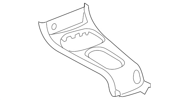 Light Gray Front Floor Console Transmission Shift Opening Trim Plate (15212344)