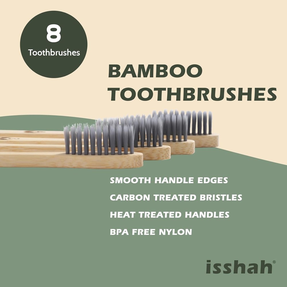 Biodegradable Eco-Friendly Natural Compostable Bamboo Toothbrushes, FSC...