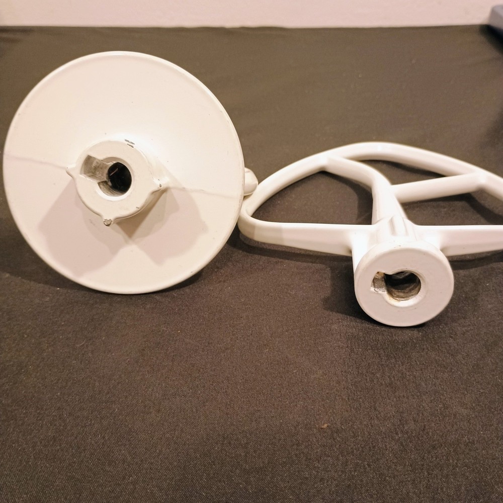 White Stand Mixer Dough Hook Flat Beater Attachment Set