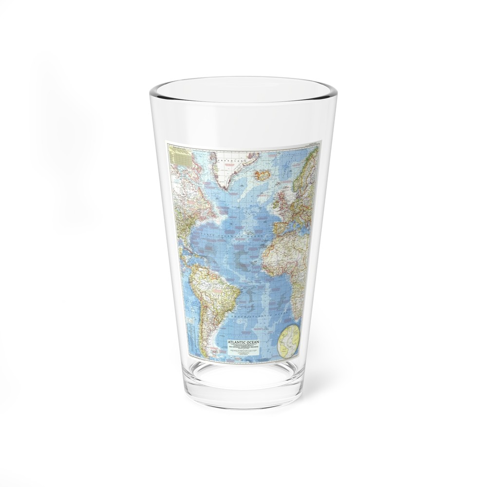 Atlantic Ocean (1955) (Map) Pint Glass 16oz