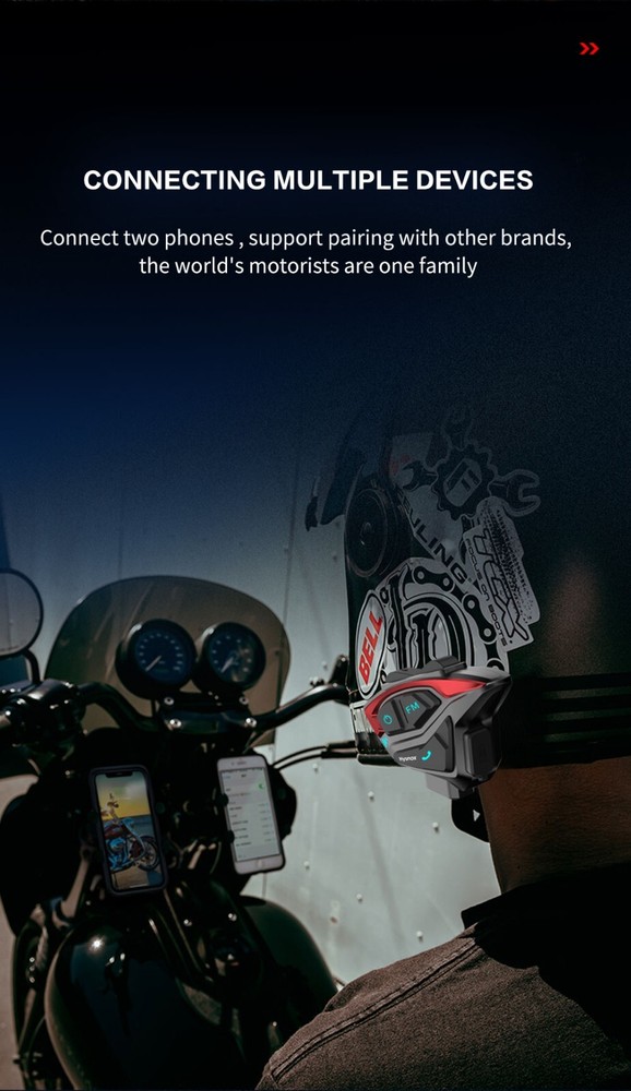 Hysnox Motorcycle Helmet Bluetooth Headset Shark-02