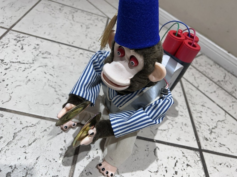 Upgrade Arcade Talking Monkey Bomb® Prop Life Size Figure