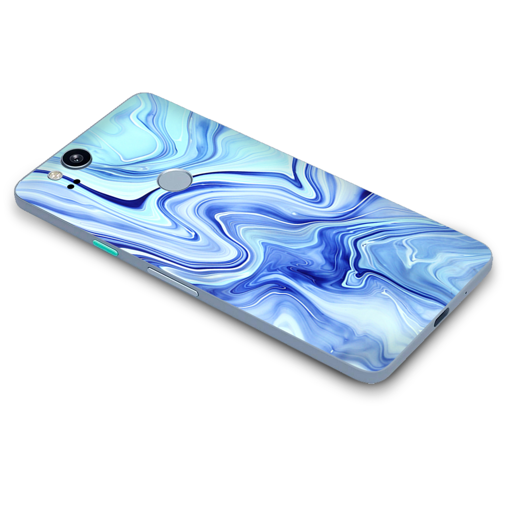 Google Pixel 2 Skins Decal Wrap Blue Marble Rocks Glass