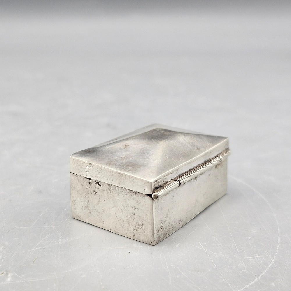 Vintage Sterling Silver Pill Box