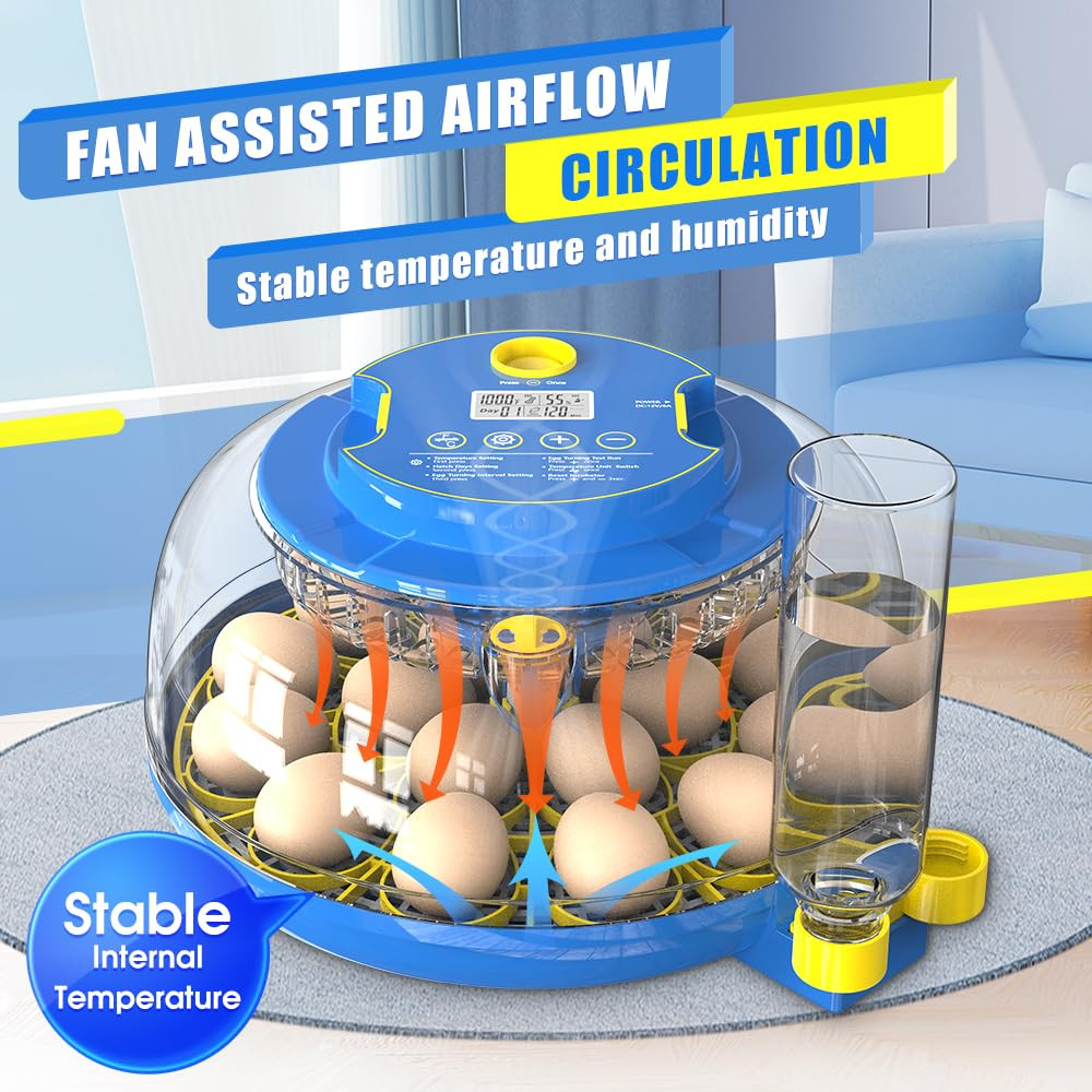 Incubators for Hatching Eggs，18 Egg Incubator,Egg Incubator with Automatic Egg T