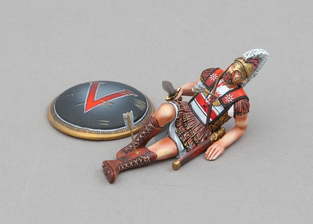 THOMAS GUNN ANCIENT GREEKS & PERSIANS SPA030A DYING SPARTAN LAMBDA SHIELD MIB