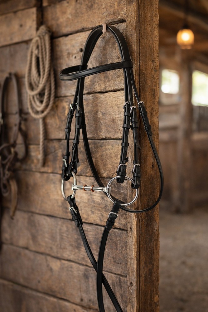 Horse SS Loose Ring Snaffle Bit with Copper Rollers Mouth 35567