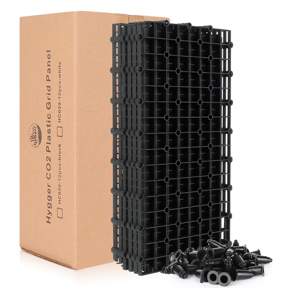 12pcs Aquarium Fish Tank Divider Filter Bottom with Bracket Plastic Egg Crate...