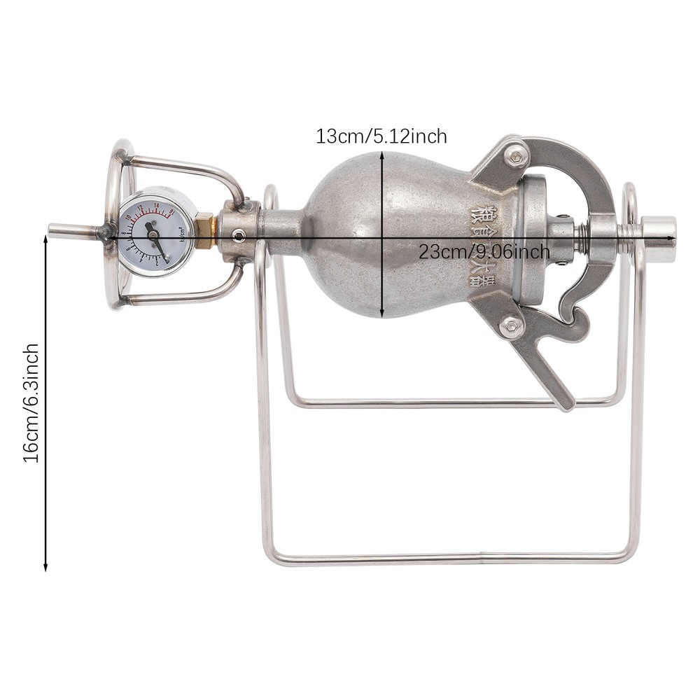 Silver Mini Hand Popcorn Maker Stainless Steel Popcorn Machine Old-Fashioned NEW