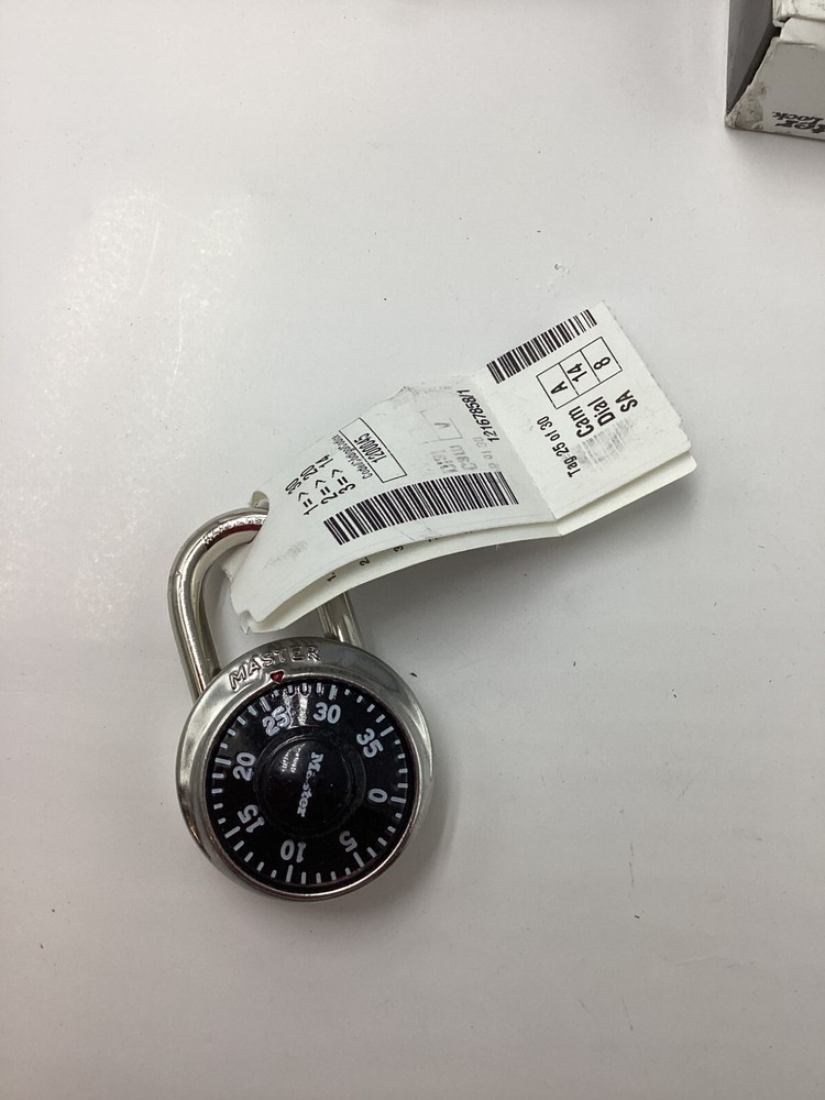 (QTY 2) Master Lock Preset Combination Padlock Black Dial