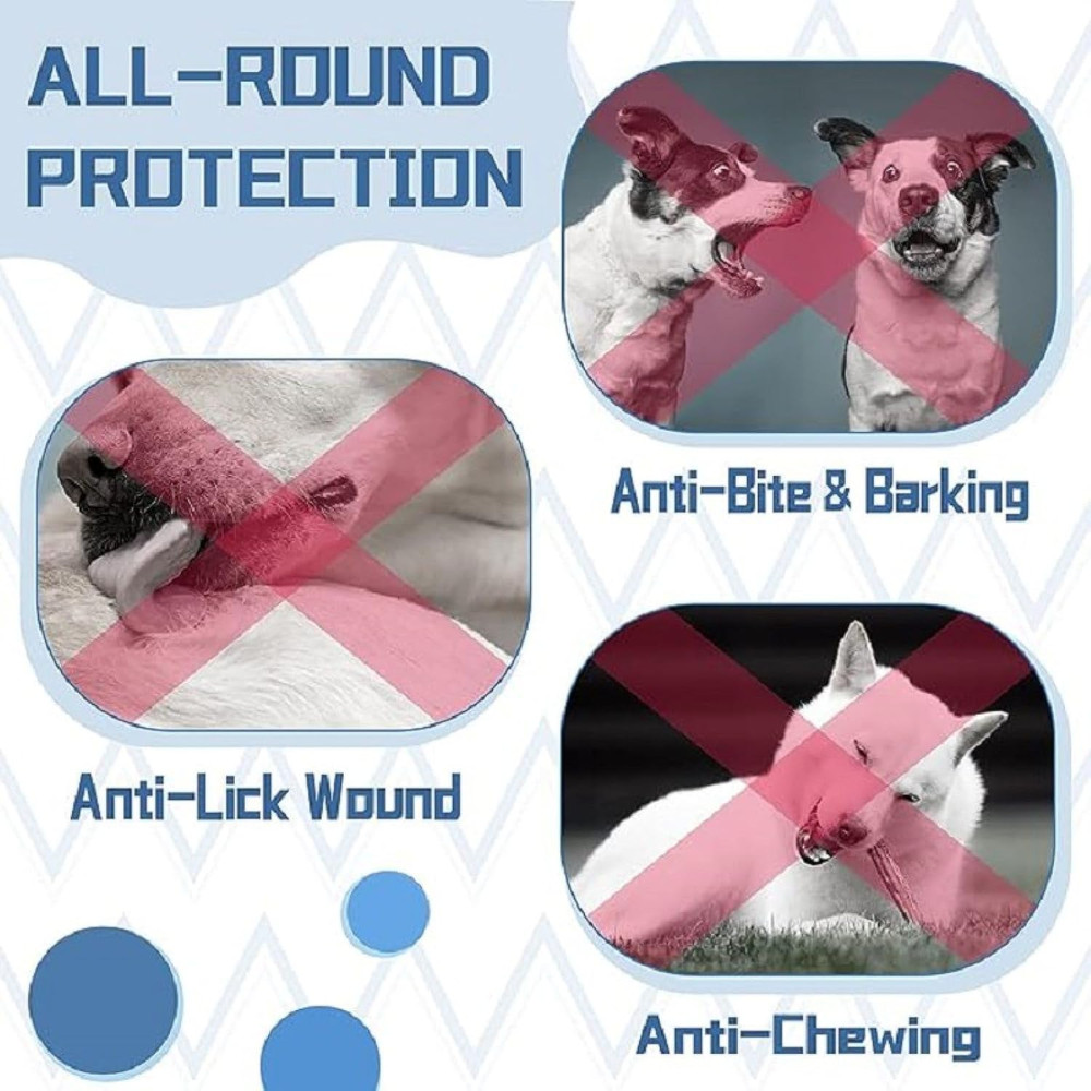 Dog Muzzle, Air Mesh Breathable Muzzle for Medium Large Sized Dogs Prevent Bitin