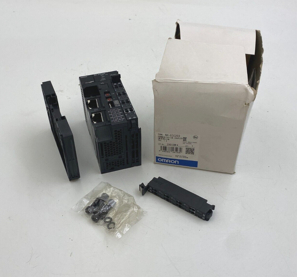 Omron NX-ECC203 EtherCat Communication Coupler 2Port 10 Amp 5-24VDC Series NX