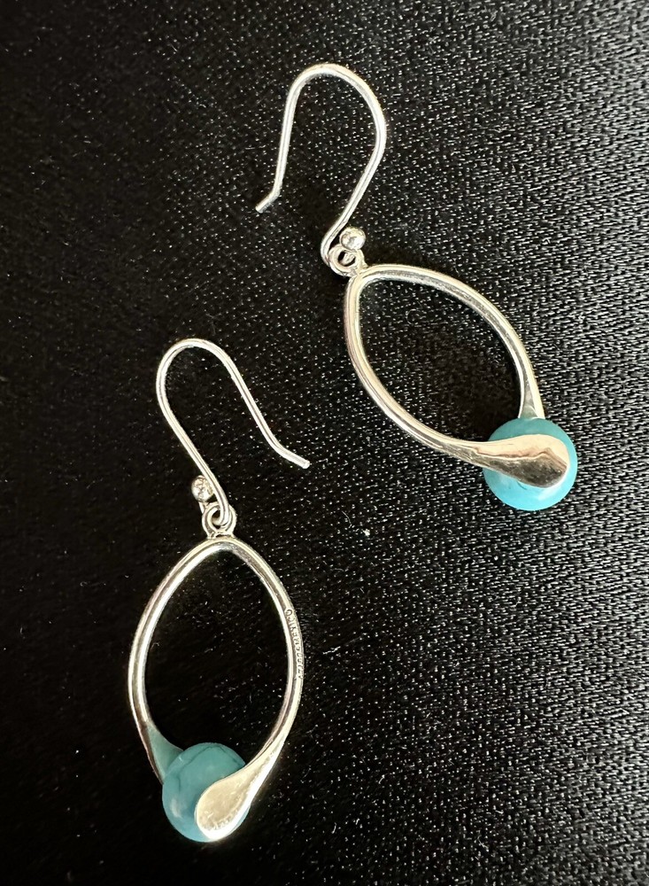 Sterling Silver /Turquoise Balls Earrings