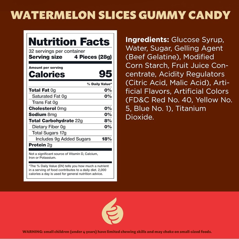 Watermelon Slices Gummy Candy, 32-Ounce Pack