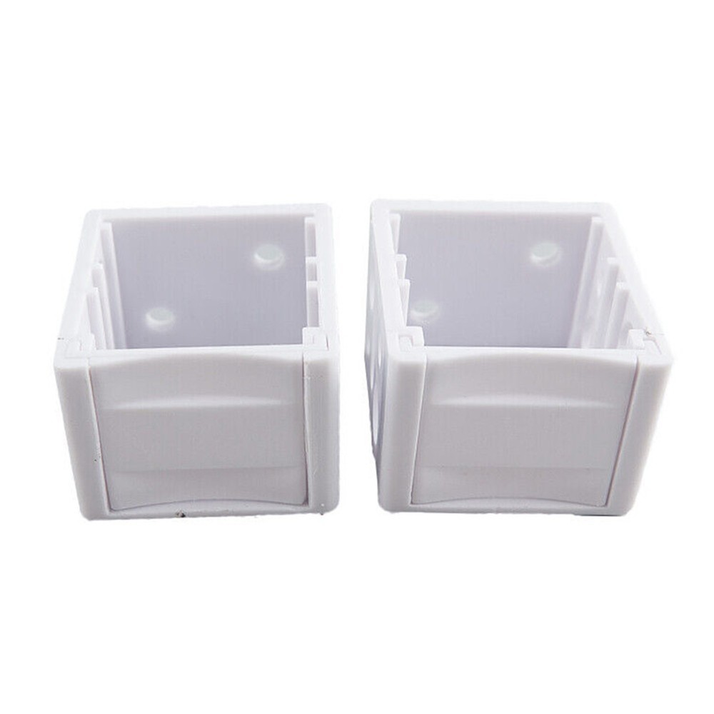 Blind Brackets Mounting Support Simple White Low Profile Box Plastic Reliable