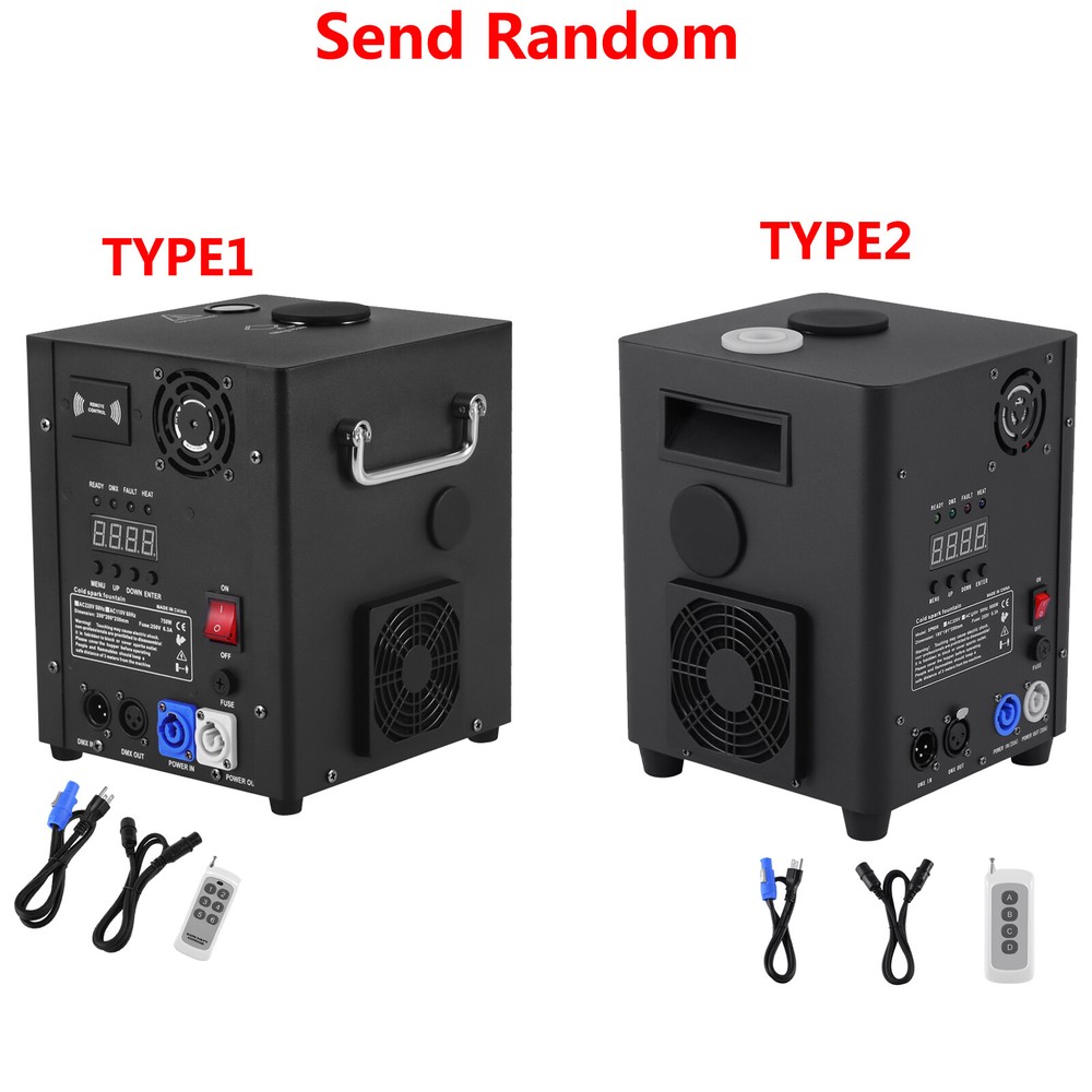 2PCS 750W Cold Spark Machine Stage Effect DMX Firework Machine DJ Party Wedding