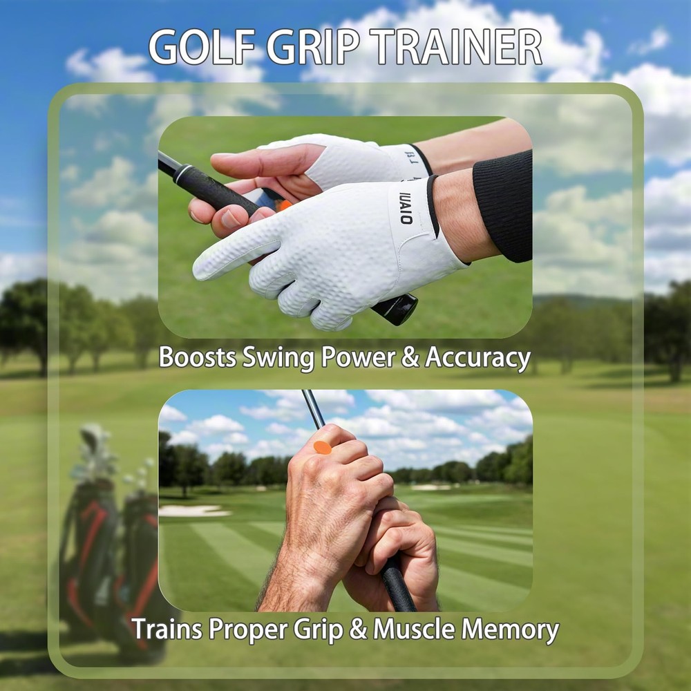 Golf Swing Trainer T Grip Aid – Golf Grip Trainer, Rubber Golf Training Aid