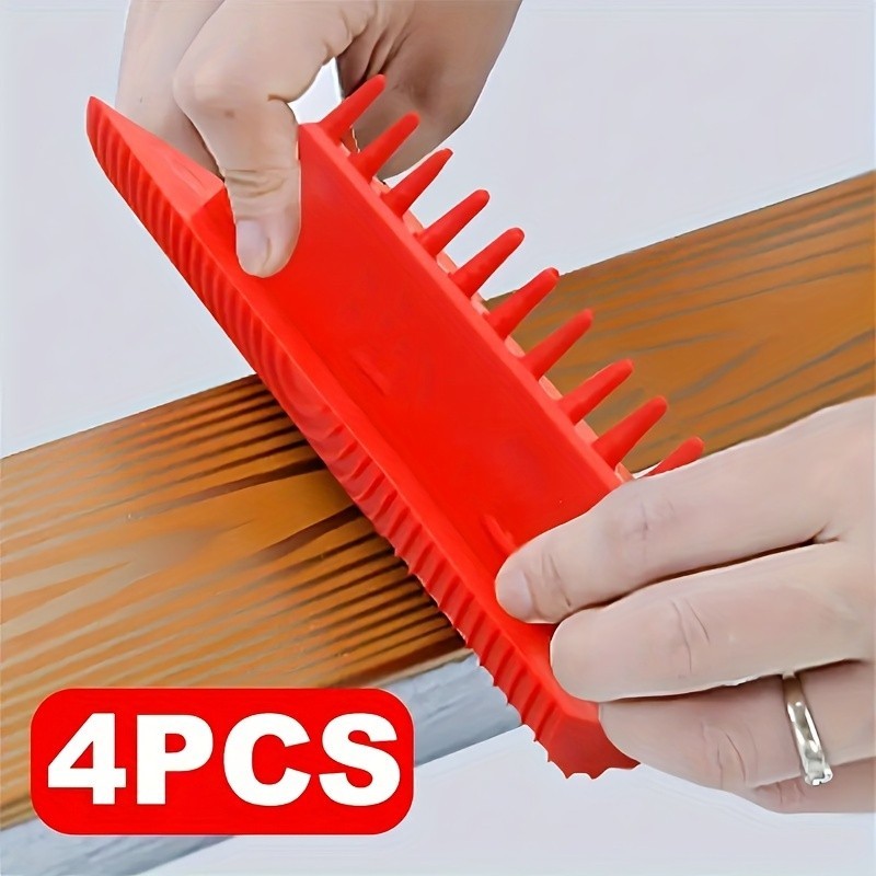 4-Piece Wood Grain Tool Set - Create Realistic Wood Patterns for Paint & Decor