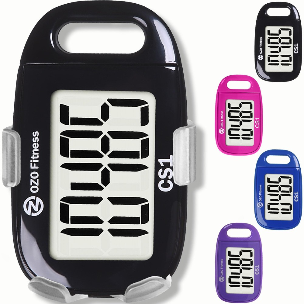 Clip-on 3D Pedometer for Walking Steps Counter with Lanyard, Simple Exercise ...