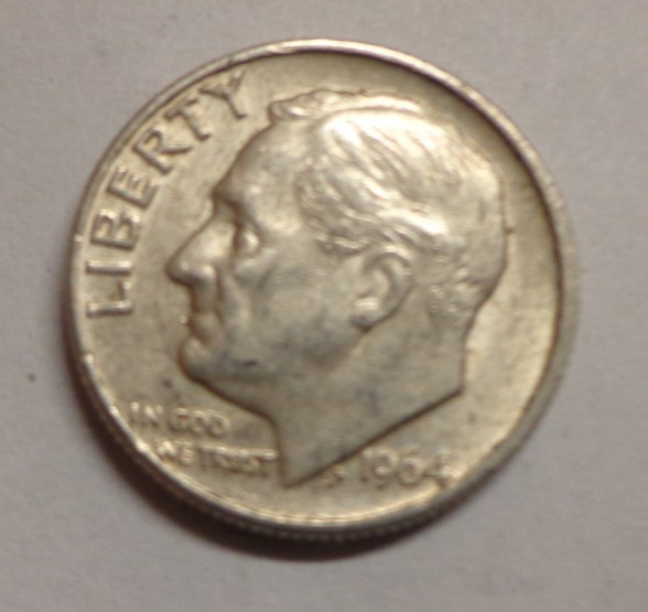 1964   D   Roosevelt Dime 90% Silver