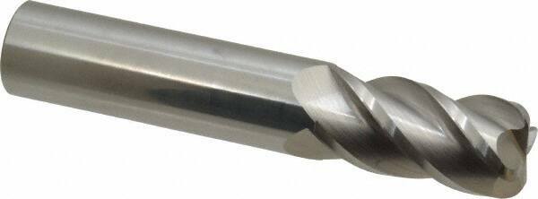 Accupro 3/4" Diam 4 Flute Single End Solid Carbide 1/8" Corner Radius End Mil...