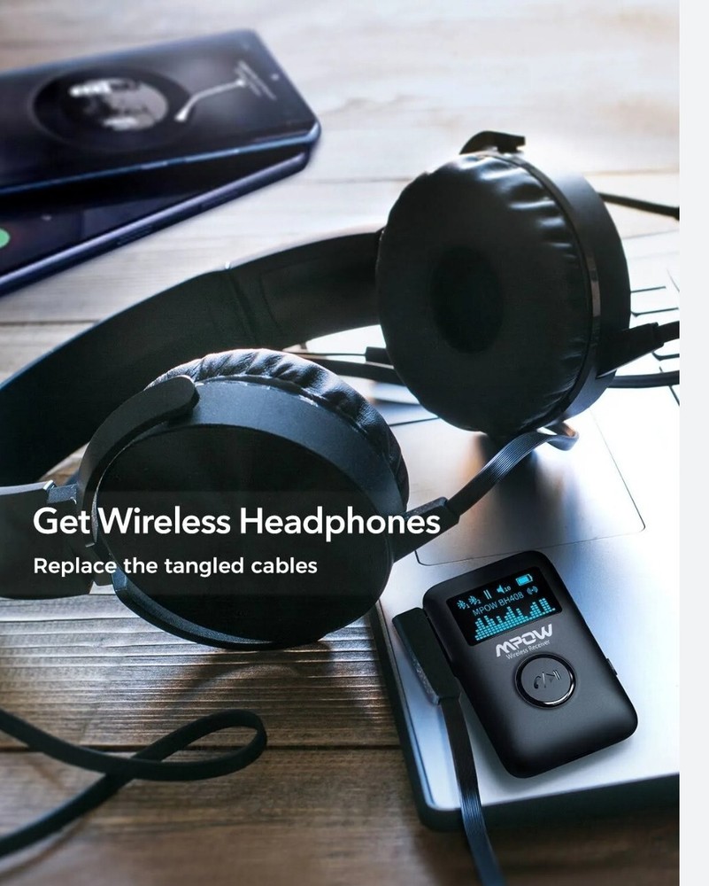 MPOW BH408A WIRELESS BLUETOOTH RECEIVER 3.5MM AUX IN