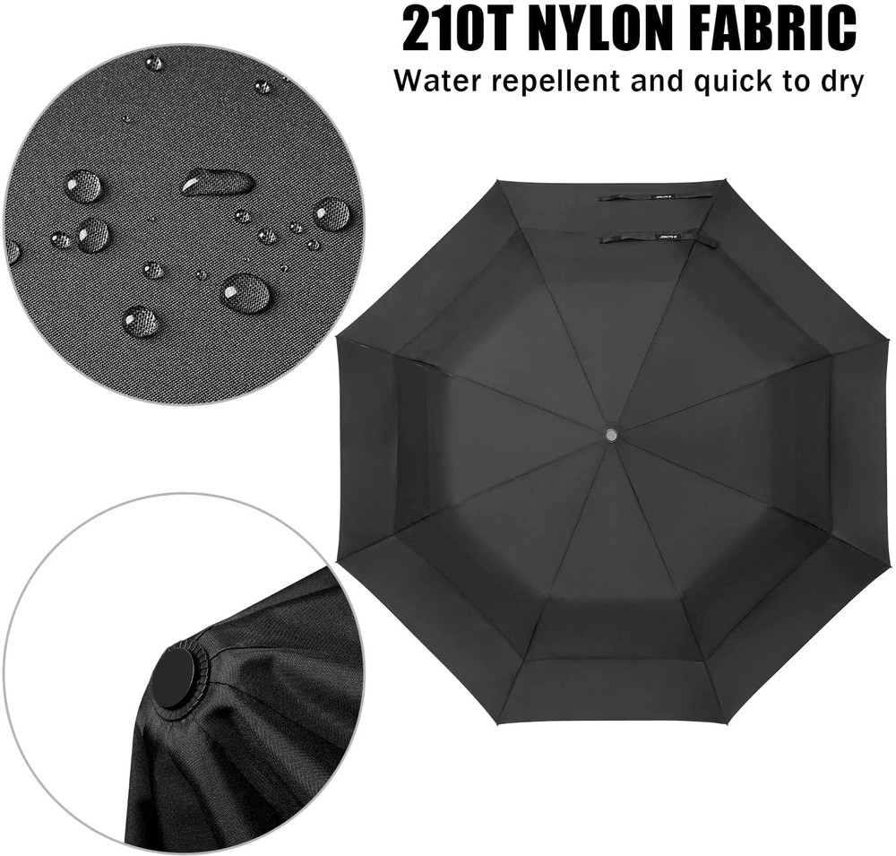 62 Inch Portable Golf Umbrella Large Oversize Double Canopy Vented Windproof Wat