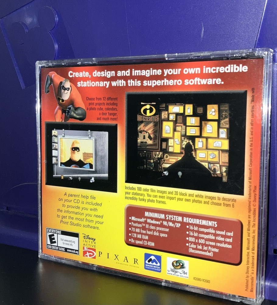 The Incredibles PC-CD ROM Print Studio 2005