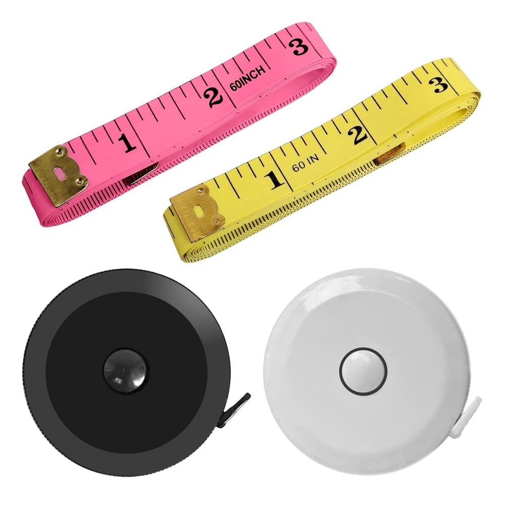 4 Pack Tape Measure Retractable Measuring for Body Fabric Sewing