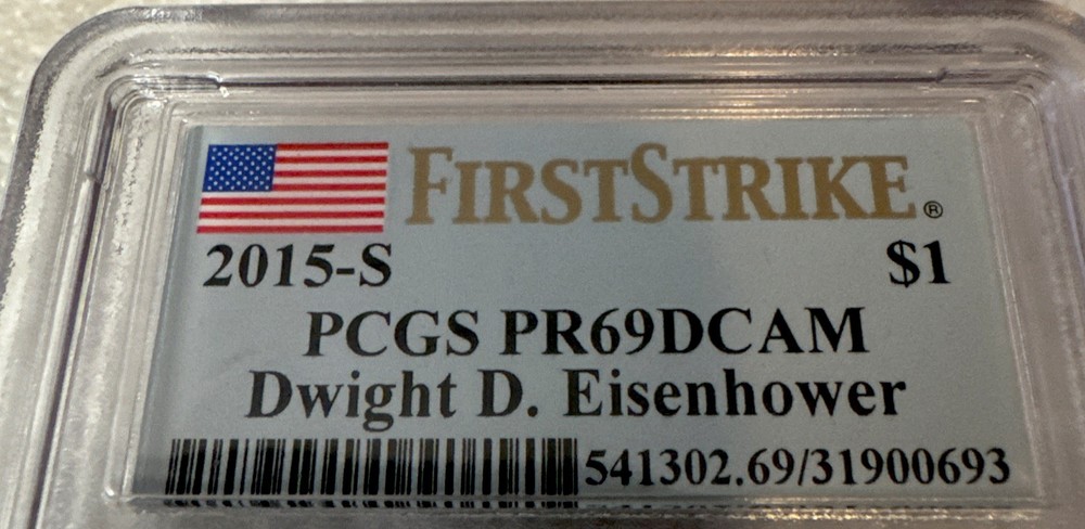 2015-S $1 Dwight D Eisenhower Dollar PCGS PR69DCAM First Strike