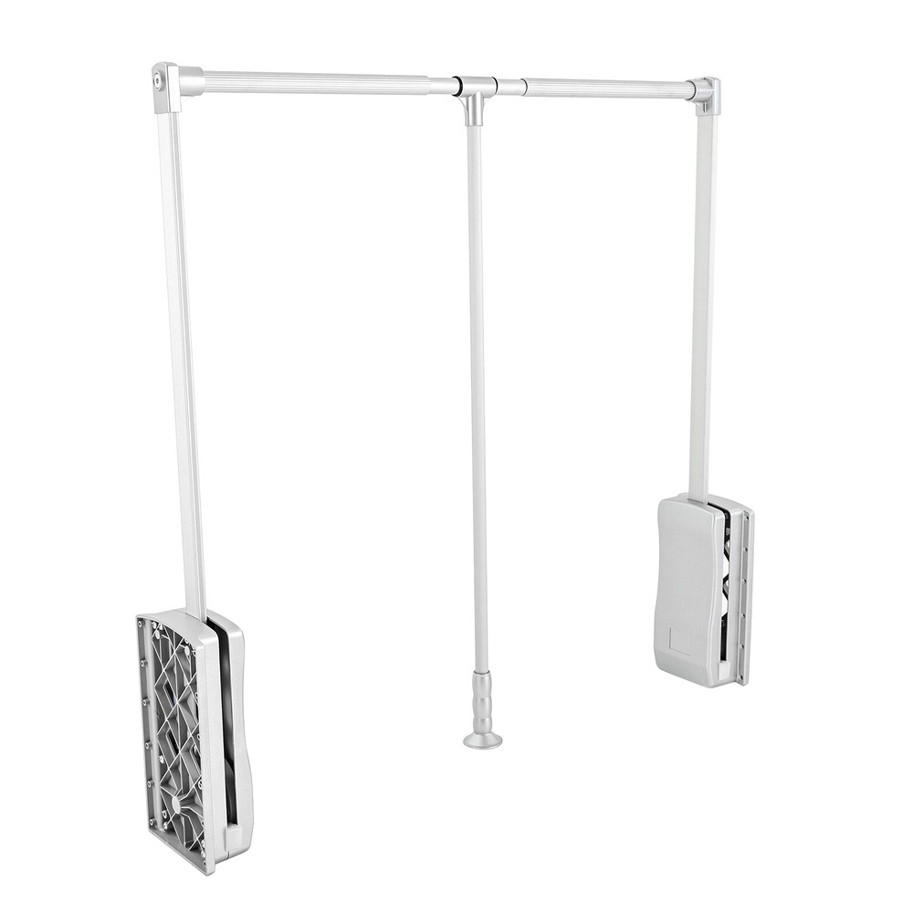 Pull Down Adjustable Side Mounted Closet Rod Clothes Hanging Rod 10 Kg/ 22lbs