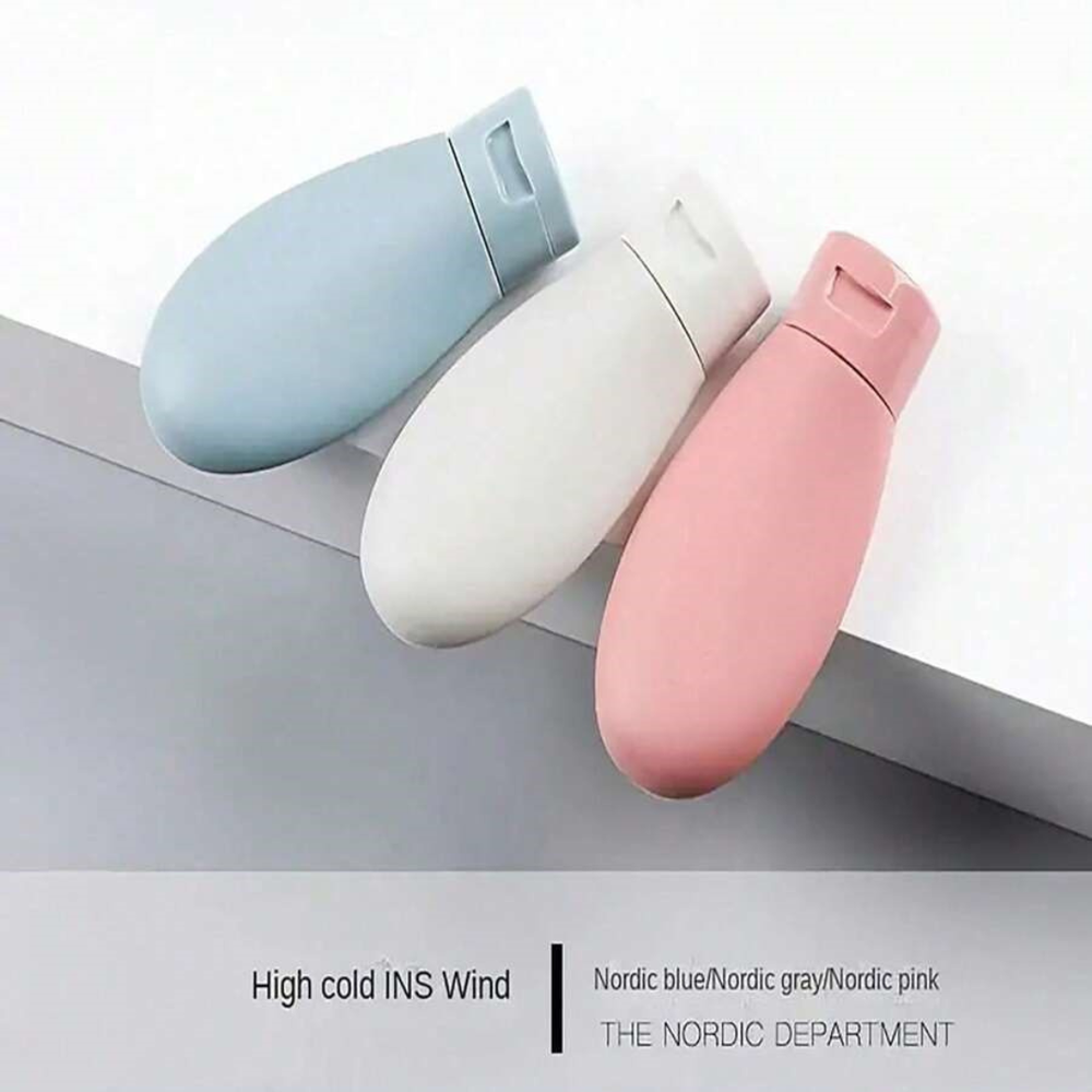 3pcs Travel Bottle Set Refillable Squeezable Leakproof Silicone Container 60 ML