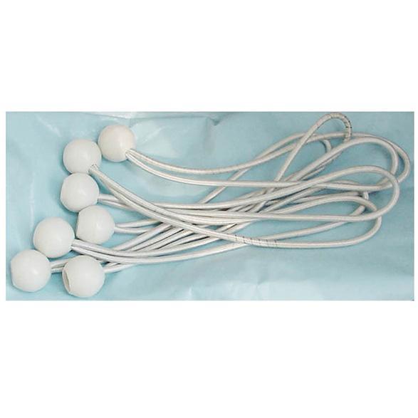 12 Pcs 6" or 9"  Ball Bungee white