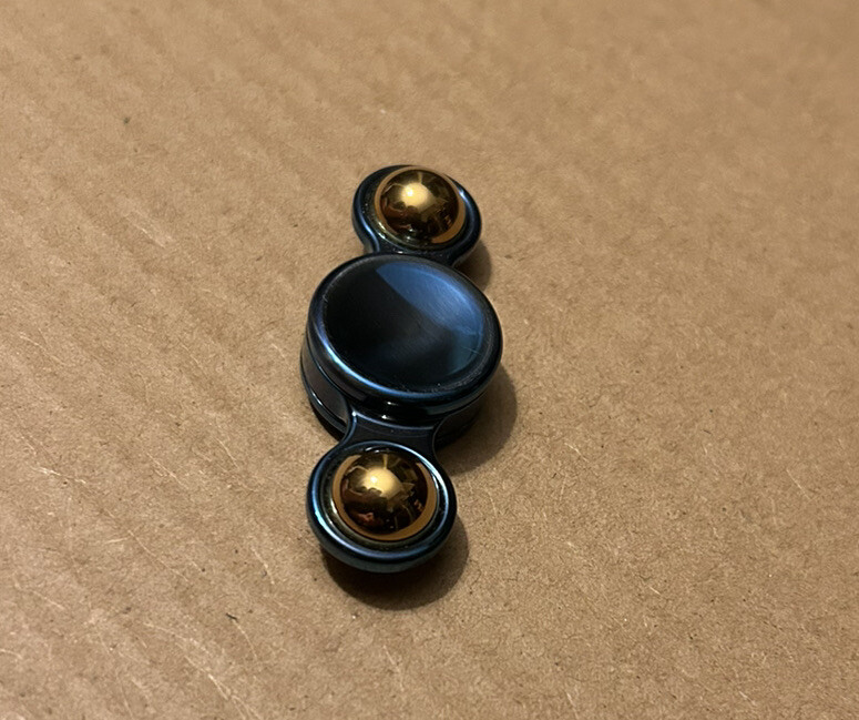 Titanium Bar Fidget Spinner with Tungsten Ball Inserts - Rare EDC