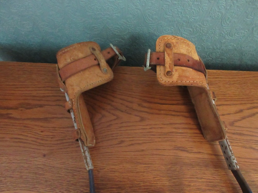 Pair Klein & Sons Lineman 8210 Tree Pole Climbing Spikes Gaffs Adjustable