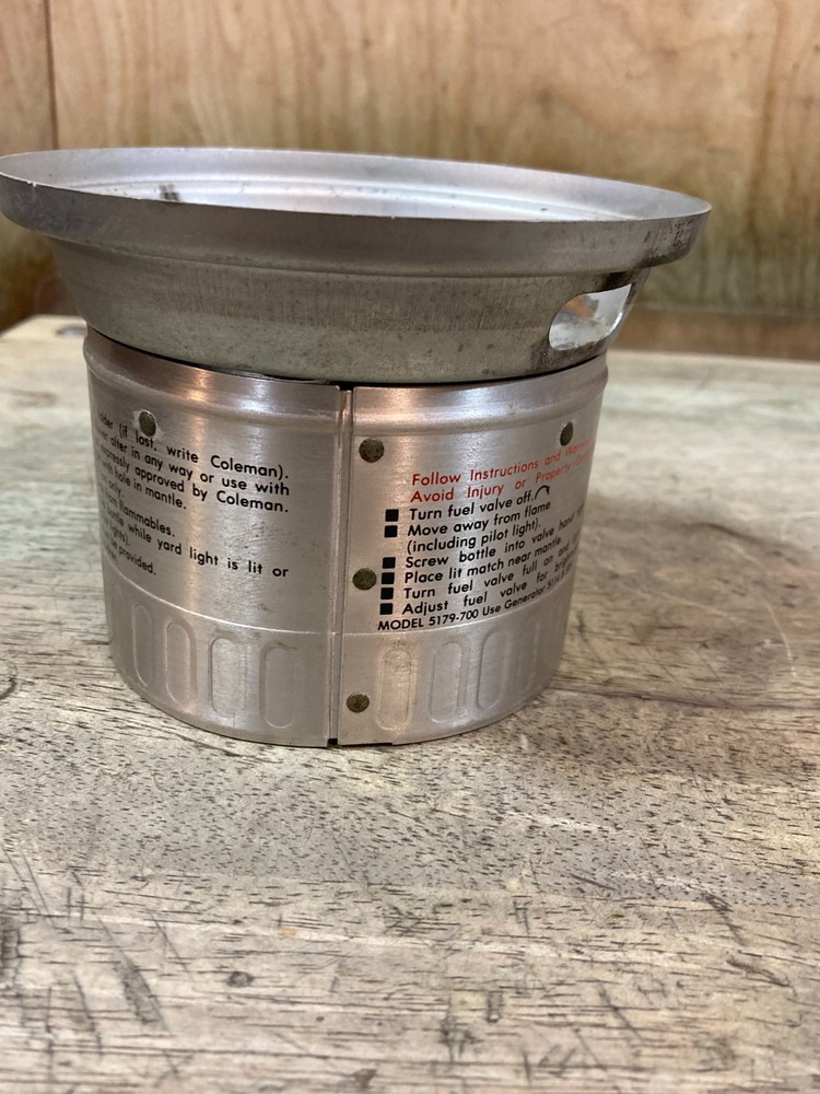 Coleman 5179 Propane Yard Light - Collar Globe Rest - Surface Rust