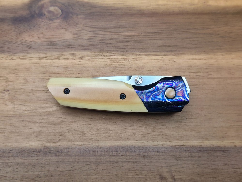 Chad Nell Custom Nevada Jr. Prototype Front and Thumbstud Flipper Knife.