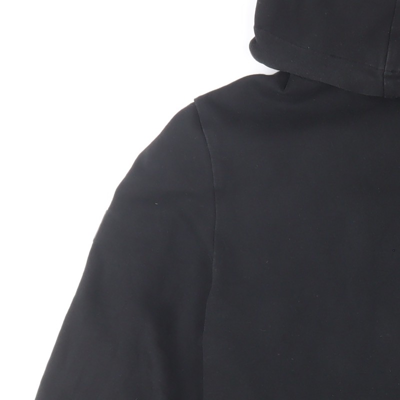 White Threads Men's Black L Basic Hooded Zip Activewear Jacket