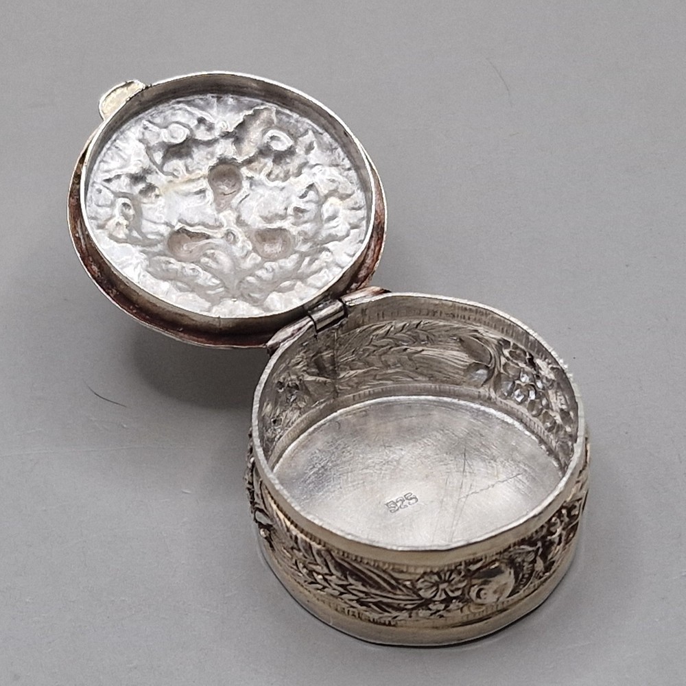 Vintage Sterling Silver Pill Box by C M E Jewellery Ltd 1995