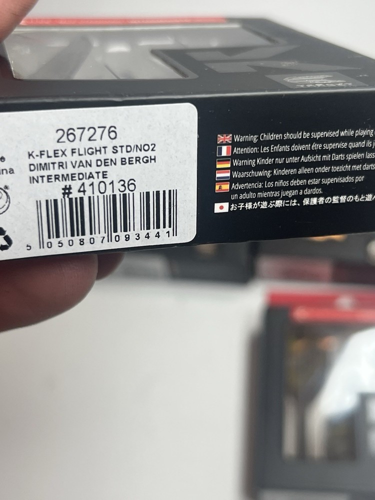 4 Pack Target K-Flex Flight No2 Dimitri Van Den Bergh Intermediate Dart Flights