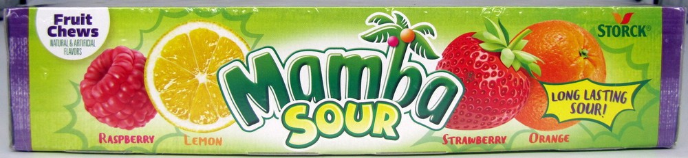 Mamba Sour Fruit Chews Changemakers Candy Strawberry Raspberry 48 Count Box