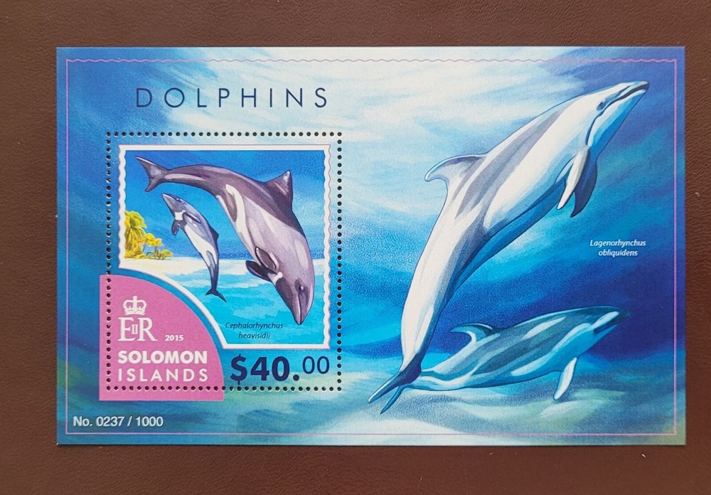 Solomon Island 2015 /  Marine Life - Dolphins  / 1v ms