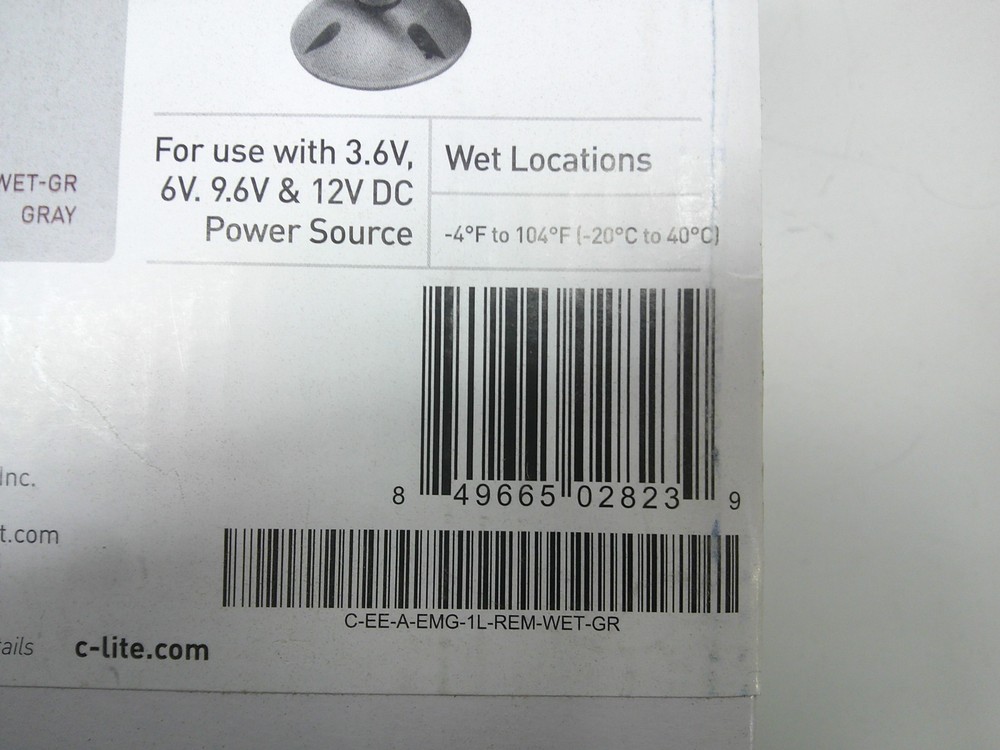 C-Lite LED 1W Single Remote Head C-EE-A-EMG Series Multi-Volt Outdoor Gray