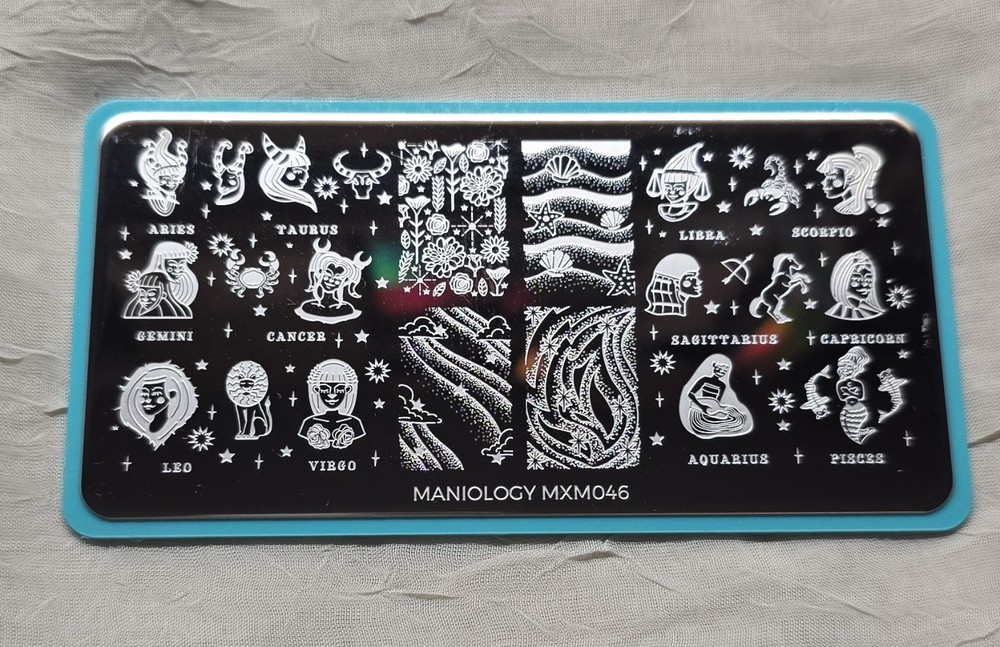 Maniology MXM046 Space Celestrial Zodiac Constellation Solar System Nail Stamp